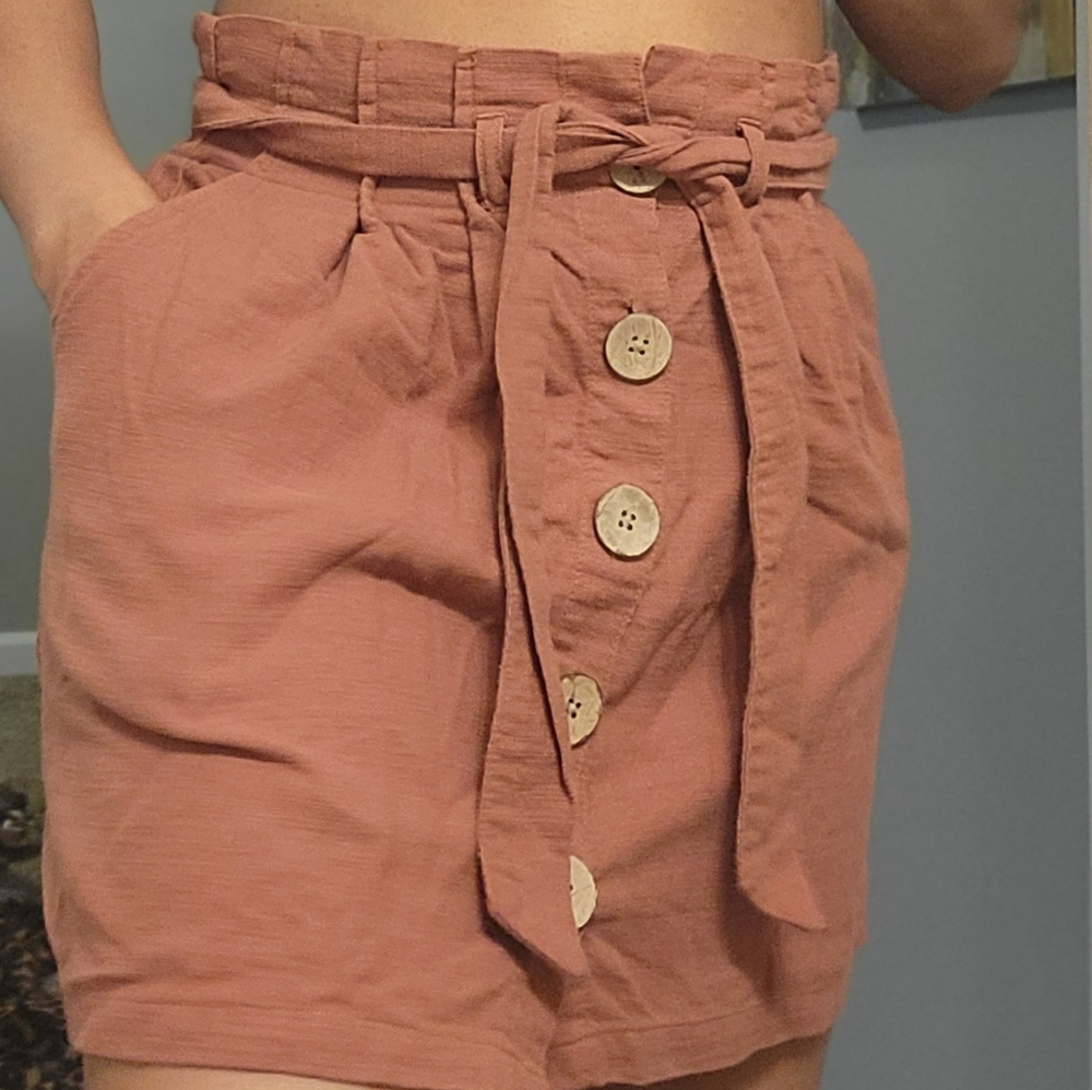 Women's Tan Button-Up Skirt